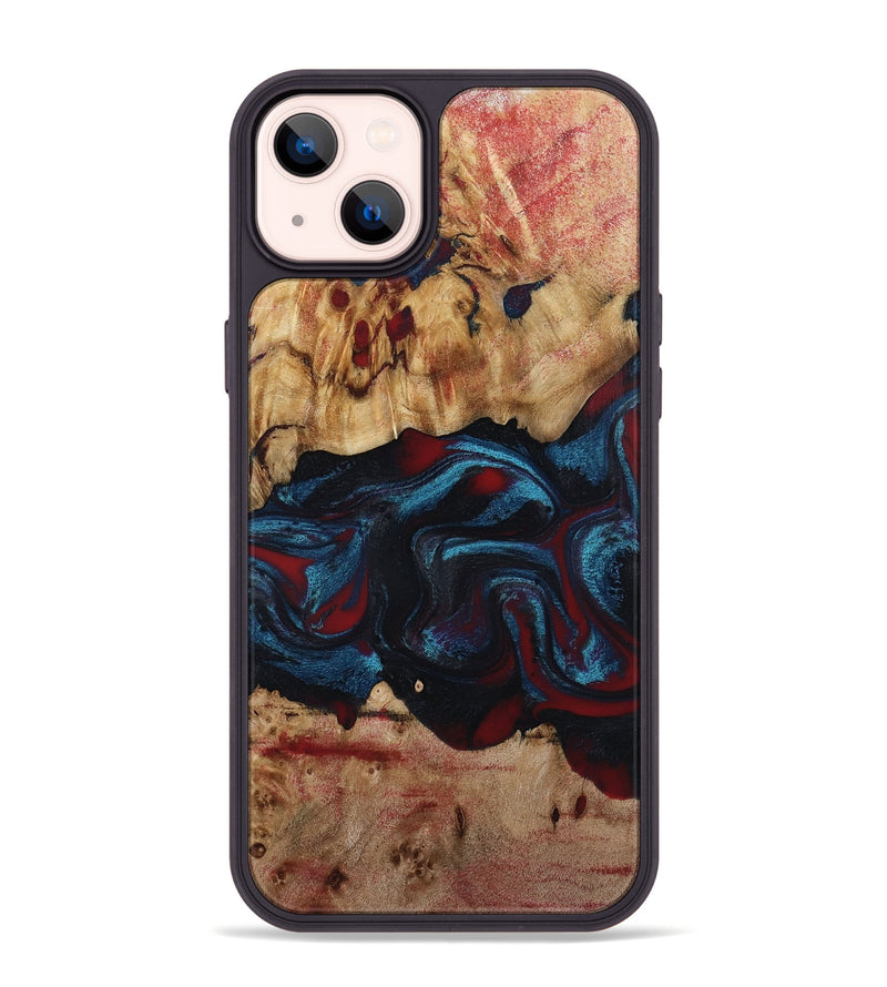 iPhone 14 Plus Wood Phone Case - Delma (Red, 794793)