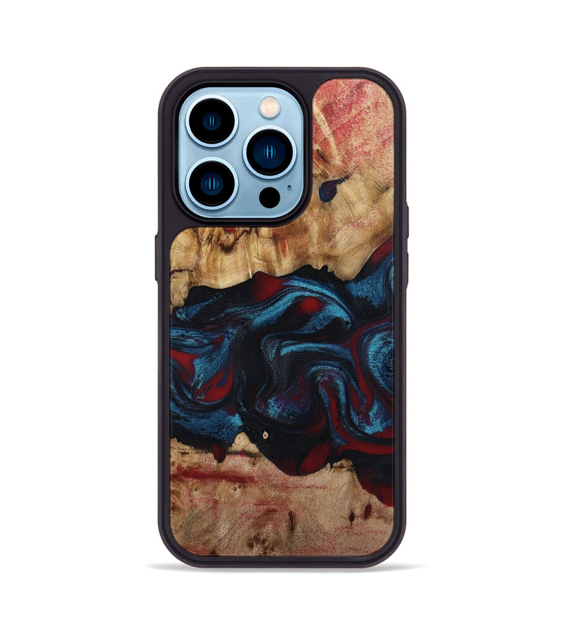iPhone 14 Pro Wood Phone Case - Delma (Red, 794793)