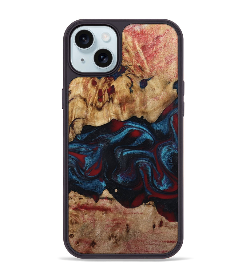 iPhone 15 Plus Wood Phone Case - Delma (Red, 794793)