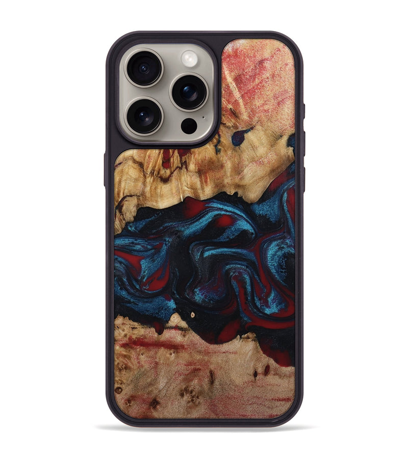 iPhone 15 Pro Max Wood Phone Case - Delma (Red, 794793)
