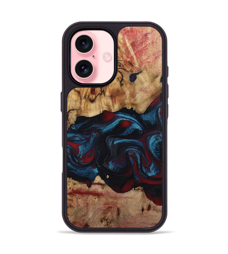 iPhone 16 Wood Phone Case - Delma (Red, 794793)