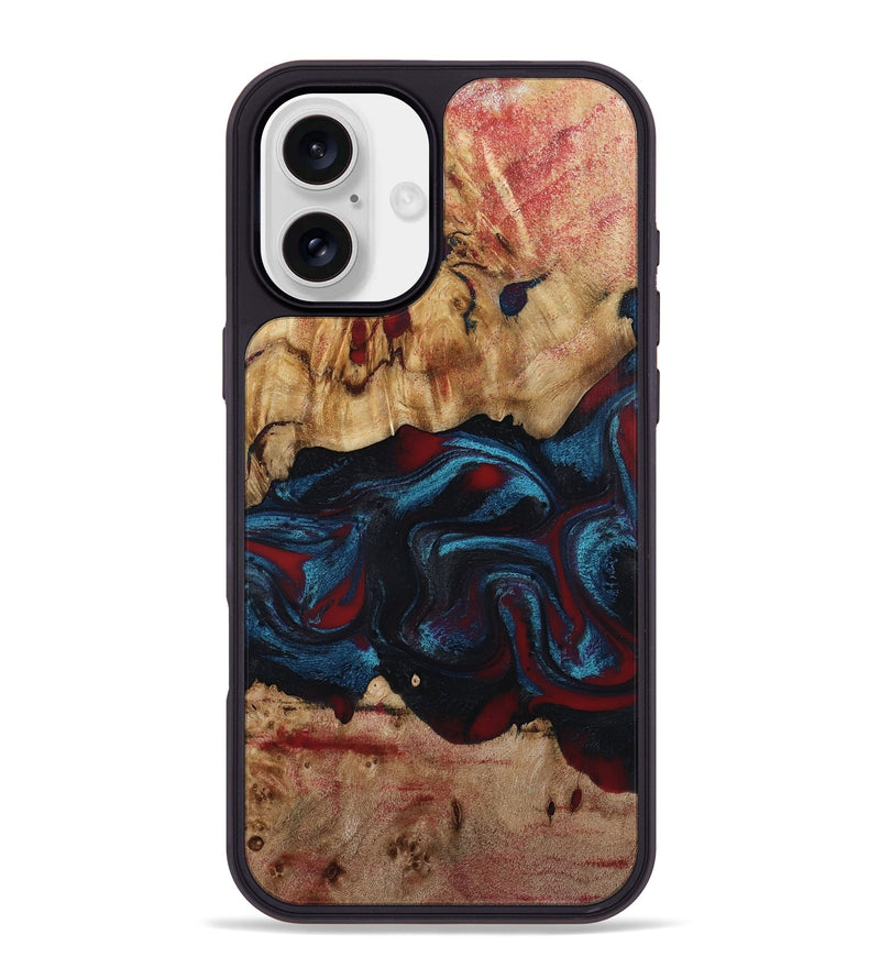 iPhone 16 Plus Wood Phone Case - Delma (Red, 794793)