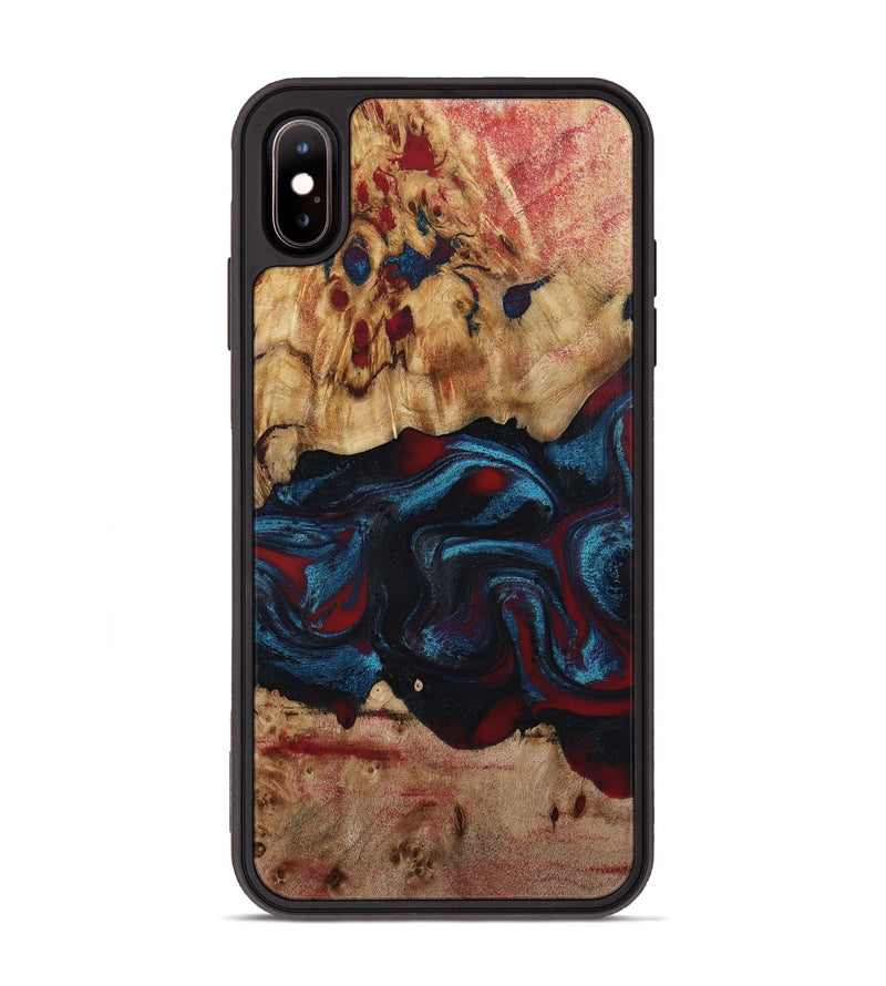 iPhone Xs Max Wood Phone Case - Delma (Red, 794793)