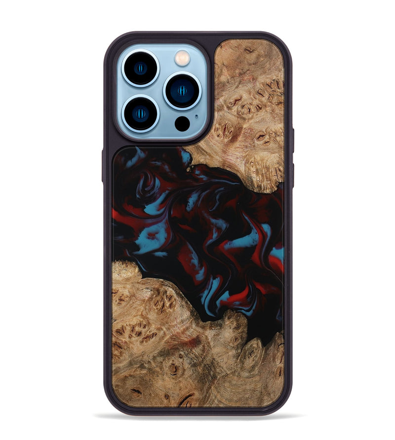 iPhone 14 Pro Max Wood Phone Case - Draven (Red, 794799)