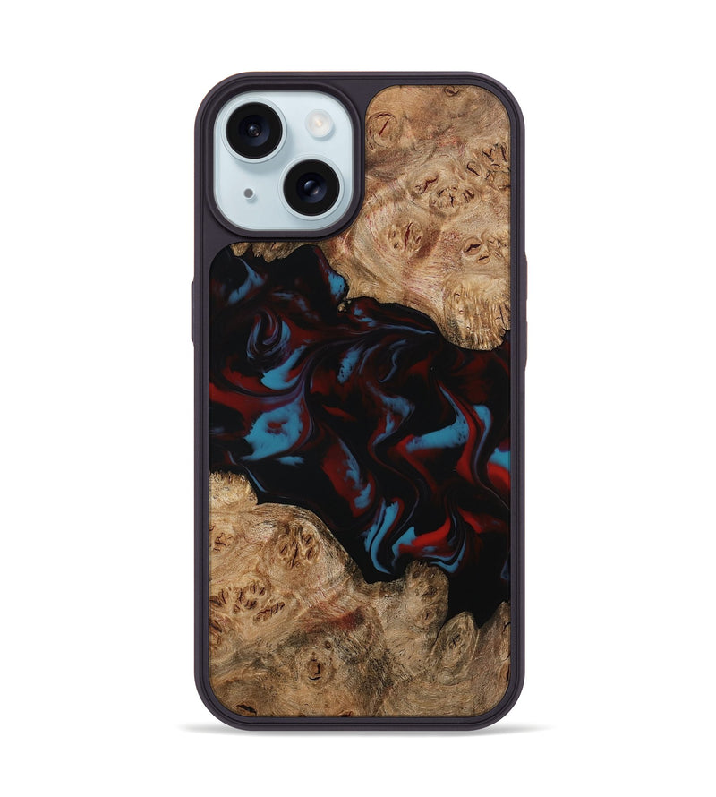 iPhone 15 Wood Phone Case - Draven (Red, 794799)