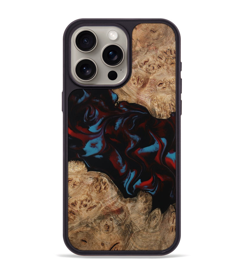 iPhone 15 Pro Max Wood Phone Case - Draven (Red, 794799)