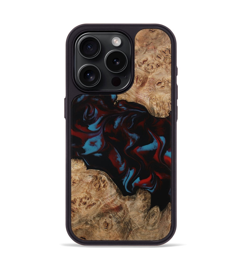iPhone 15 Pro Wood Phone Case - Draven (Red, 794799)