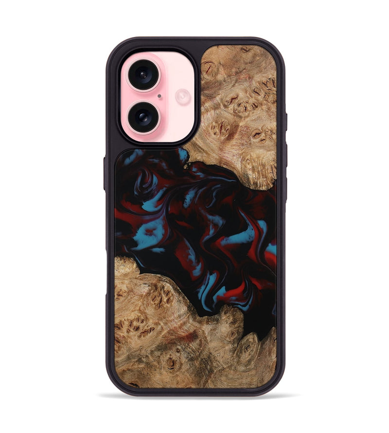 iPhone 16 Wood Phone Case - Draven (Red, 794799)