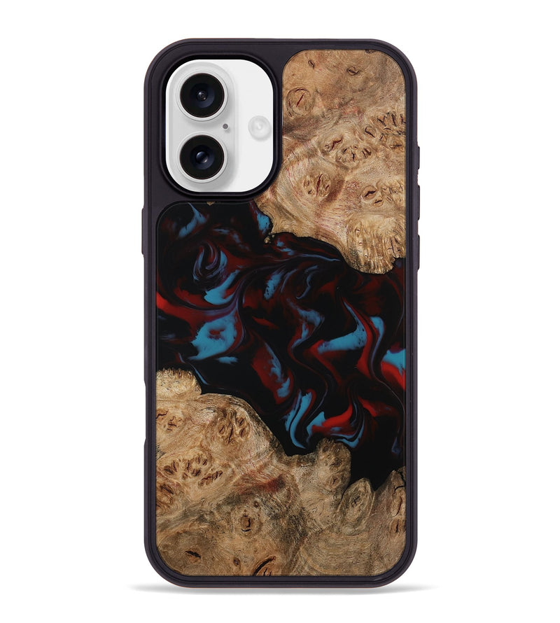 iPhone 16 Plus Wood Phone Case - Draven (Red, 794799)