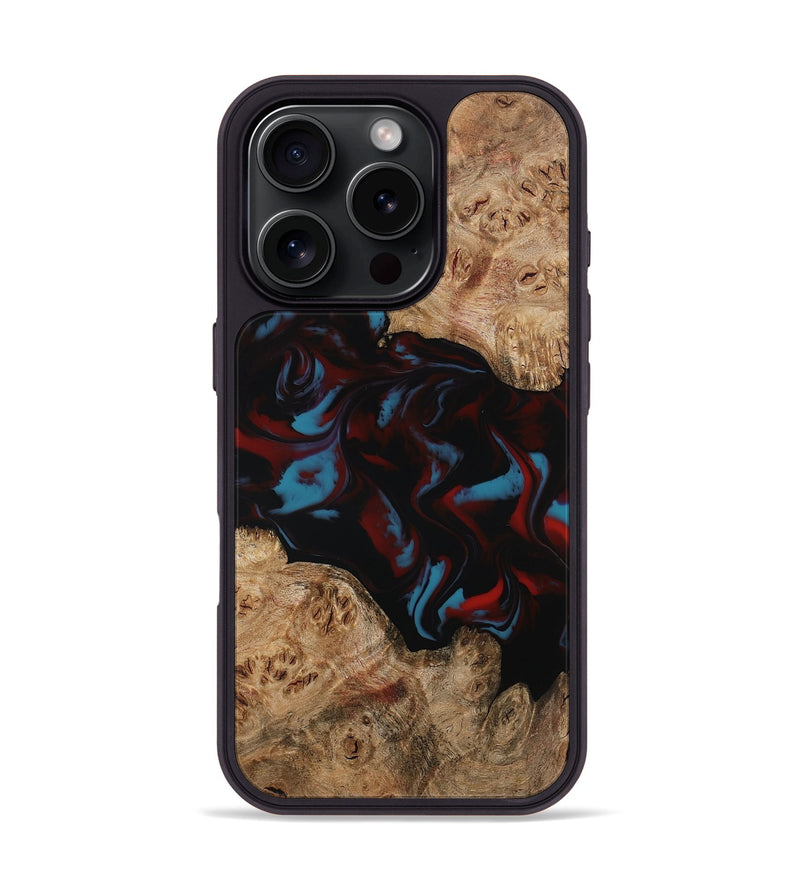 iPhone 16 Pro Wood Phone Case - Draven (Red, 794799)