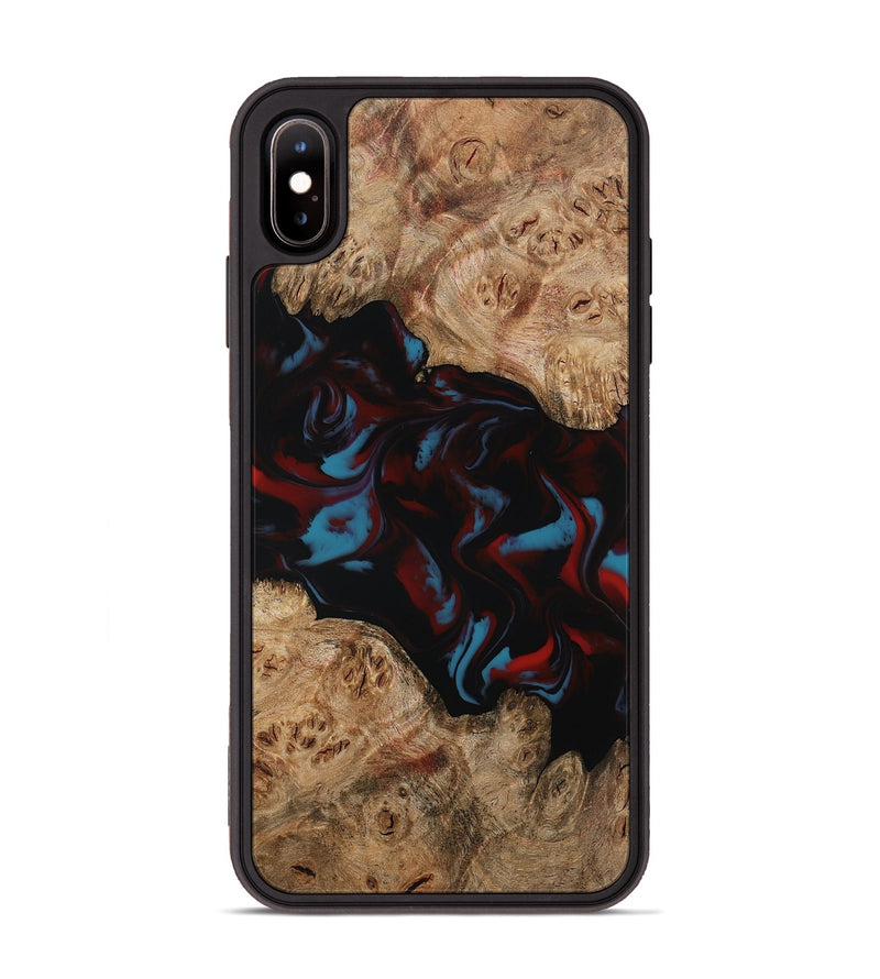 iPhone Xs Max Wood Phone Case - Draven (Red, 794799)