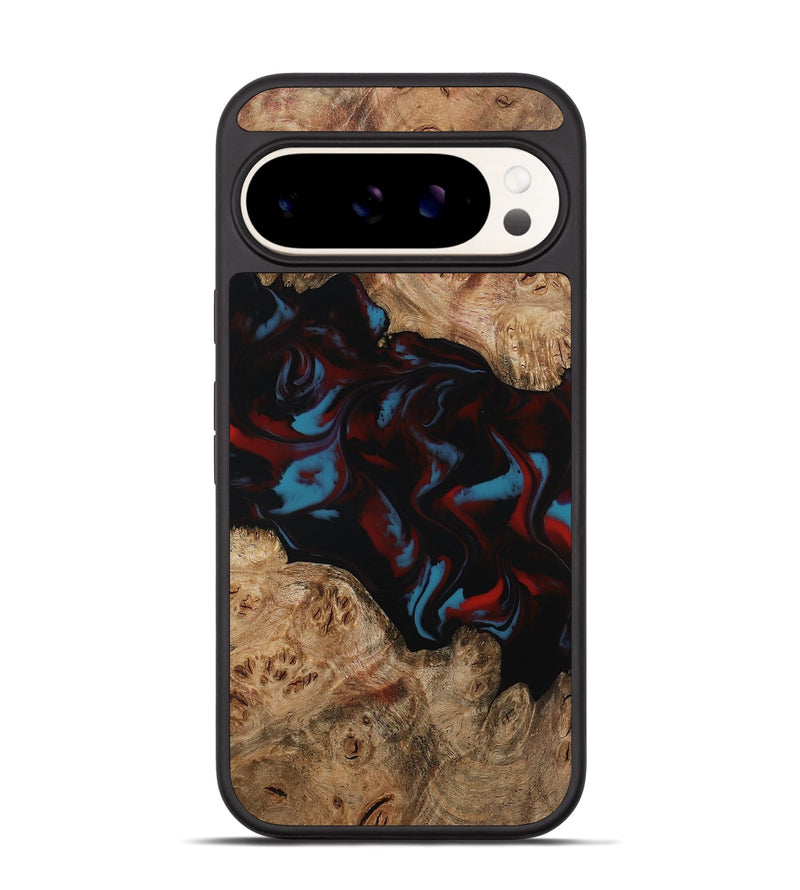 Pixel 9 Wood Phone Case - Draven (Red, 794799)