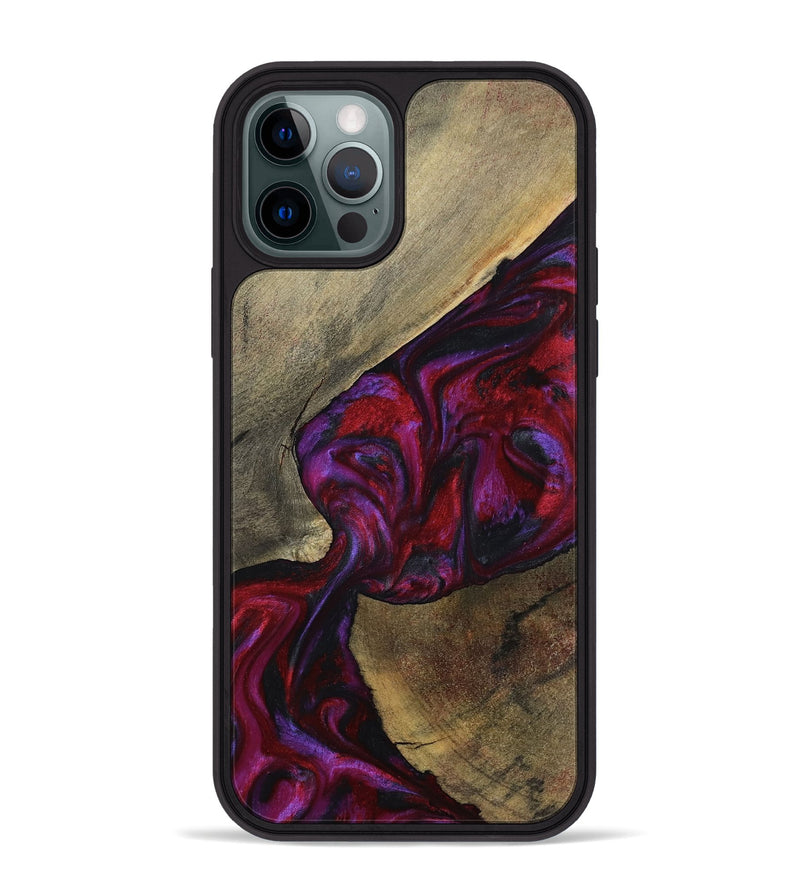 iPhone 12 Pro Max Wood Phone Case - Loy (Red, 794803)