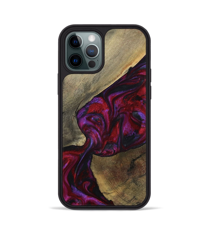 iPhone 12 Pro Wood Phone Case - Loy (Red, 794803)