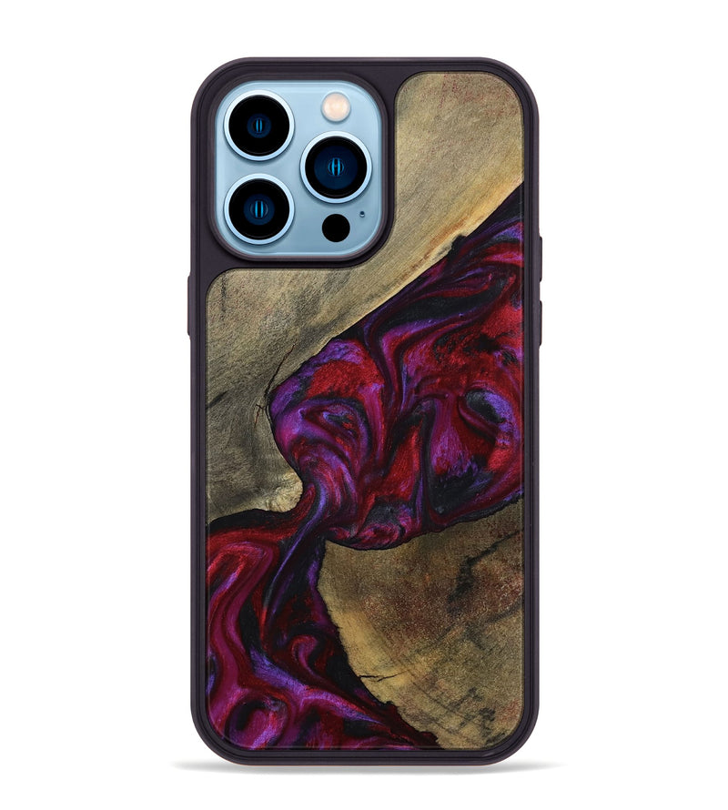 iPhone 14 Pro Max Wood Phone Case - Loy (Red, 794803)