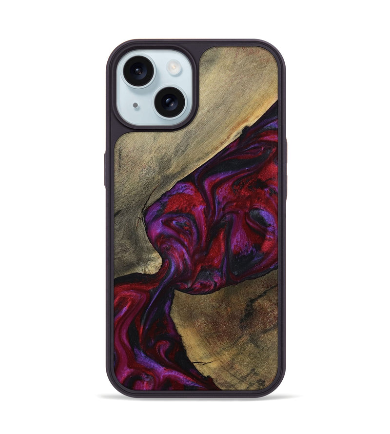 iPhone 15 Wood Phone Case - Loy (Red, 794803)