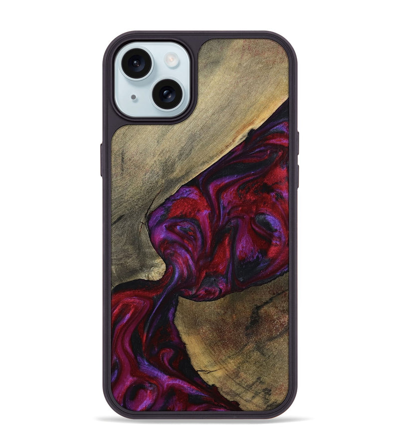 iPhone 15 Plus Wood Phone Case - Loy (Red, 794803)