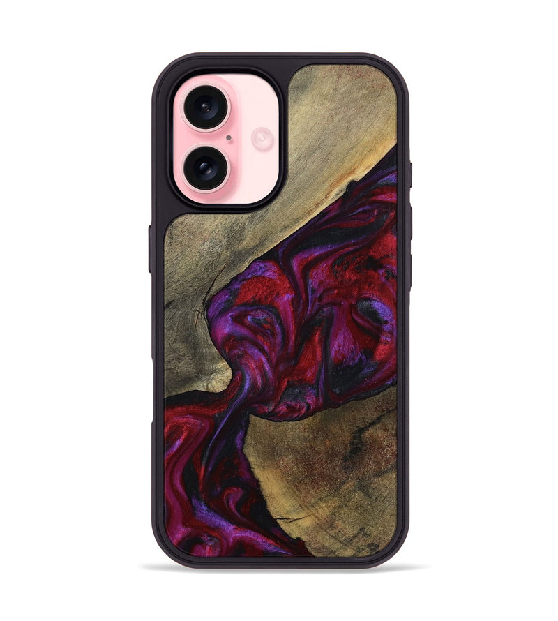 iPhone 16 Wood Phone Case - Loy (Red, 794803)
