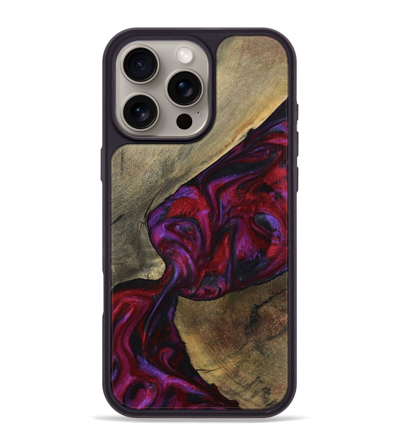 iPhone 16 Pro Max Wood Phone Case - Loy (Red, 794803)