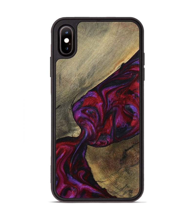 iPhone Xs Max Wood Phone Case - Loy (Red, 794803)