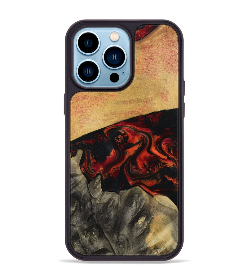 iPhone 14 Pro Max Wood Phone Case - Buddy (Red, 794804)