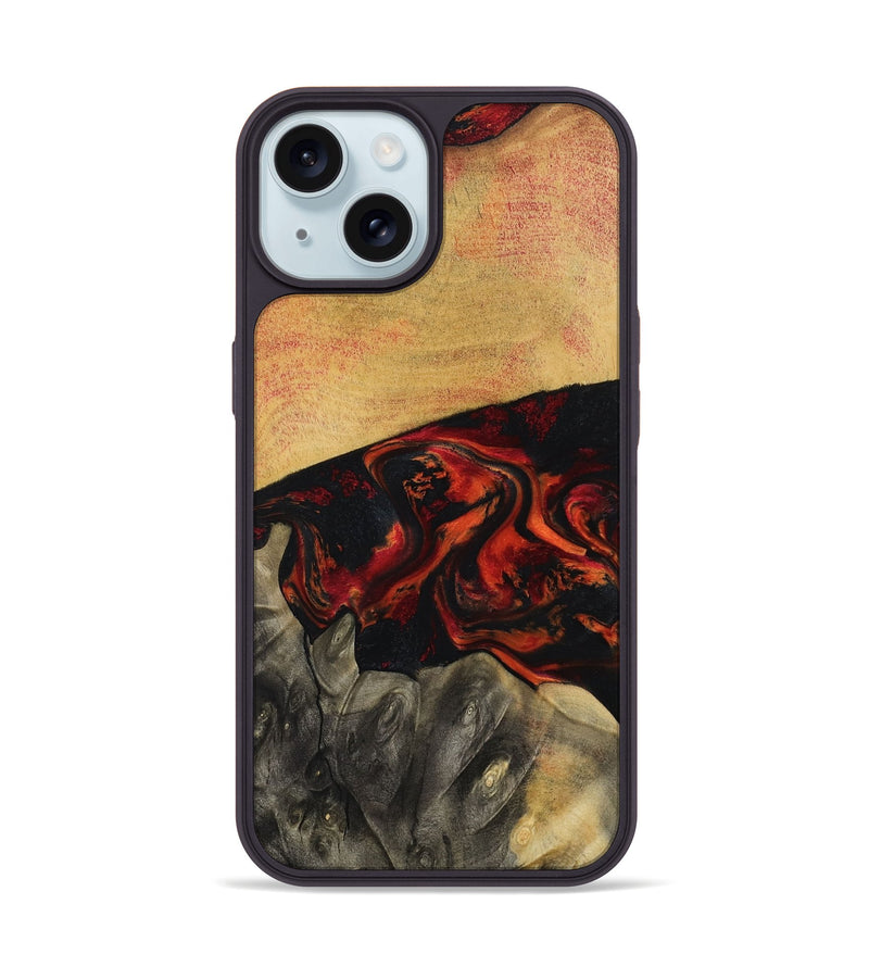iPhone 15 Wood Phone Case - Buddy (Red, 794804)