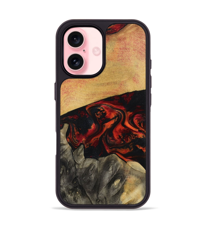 iPhone 16 Wood Phone Case - Buddy (Red, 794804)