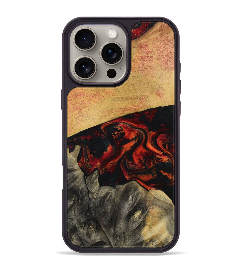 iPhone 16 Pro Max Wood Phone Case - Buddy (Red, 794804)