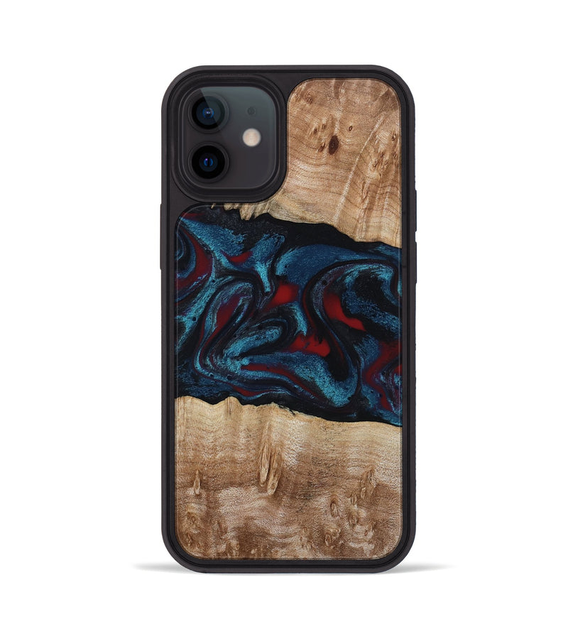 iPhone 12 Wood Phone Case - Rhea (Red, 794806)