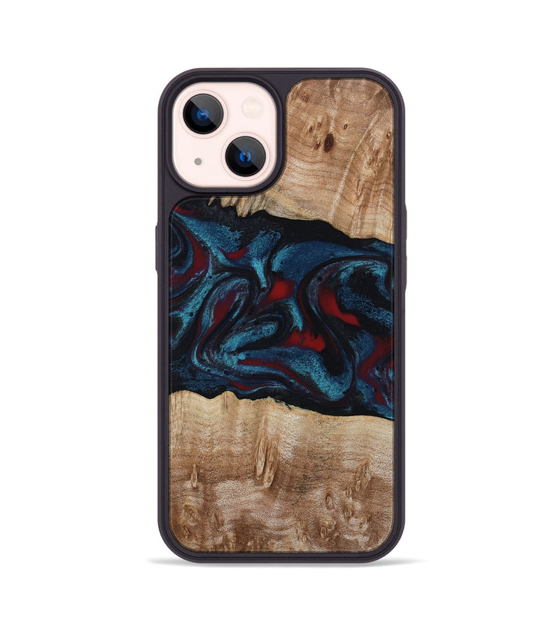 iPhone 14 Wood Phone Case - Rhea (Red, 794806)