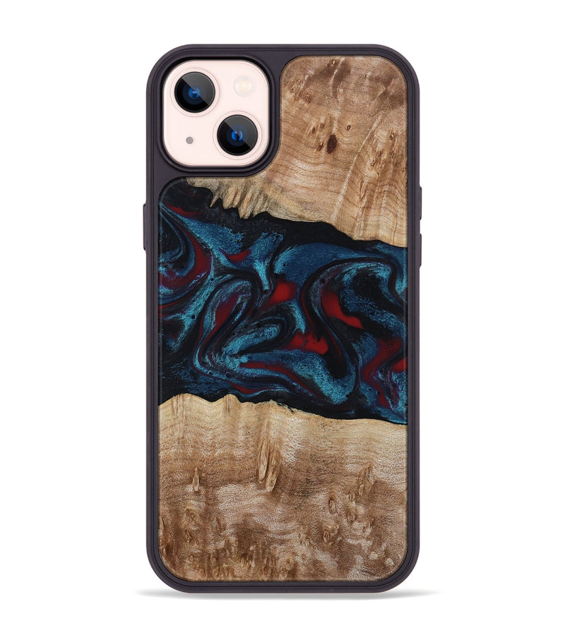 iPhone 14 Plus Wood Phone Case - Rhea (Red, 794806)