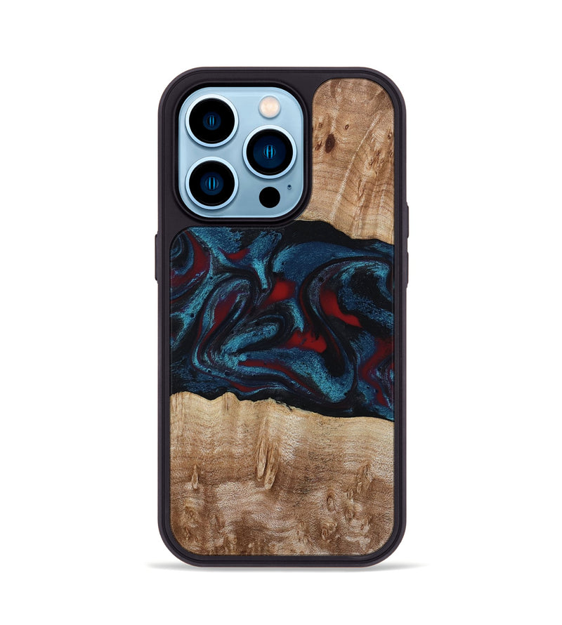 iPhone 14 Pro Wood Phone Case - Rhea (Red, 794806)
