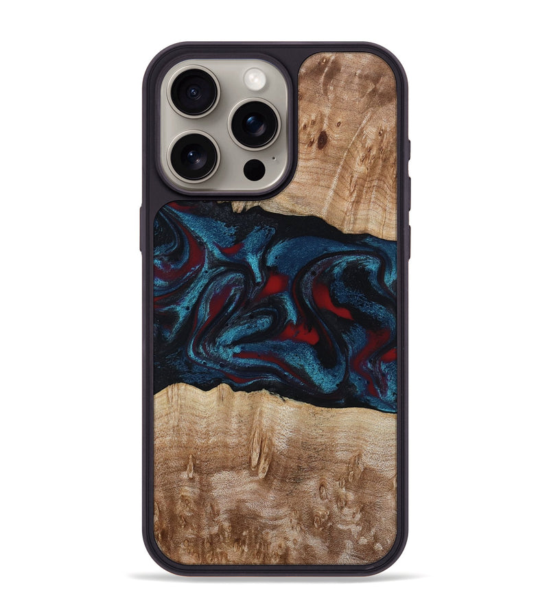 iPhone 15 Pro Max Wood Phone Case - Rhea (Red, 794806)