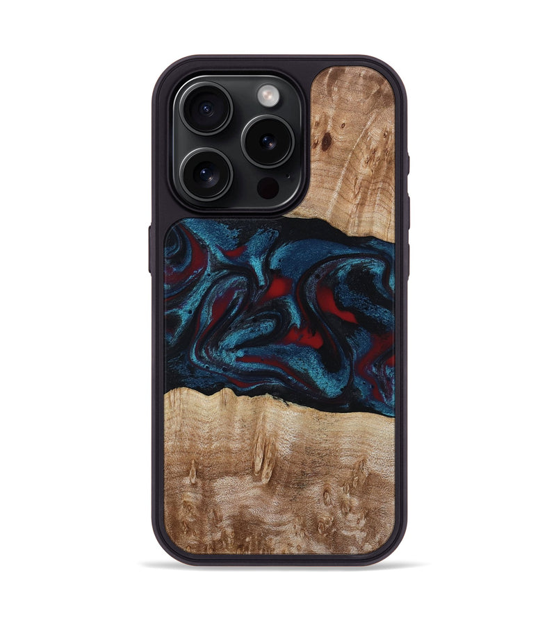 iPhone 15 Pro Wood Phone Case - Rhea (Red, 794806)