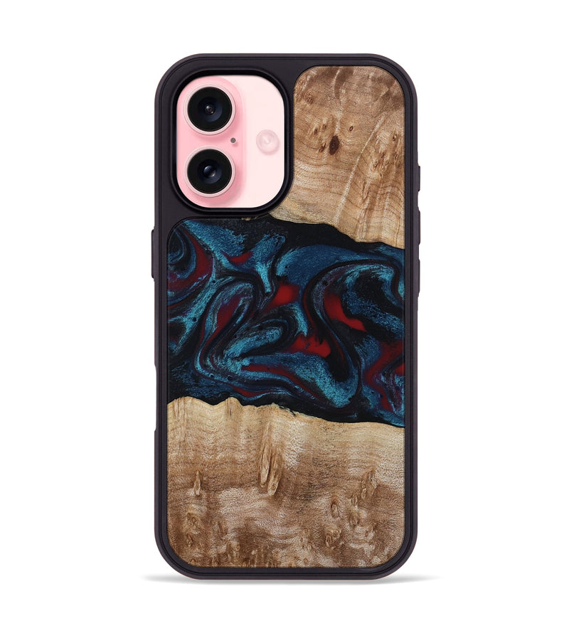 iPhone 16 Wood Phone Case - Rhea (Red, 794806)