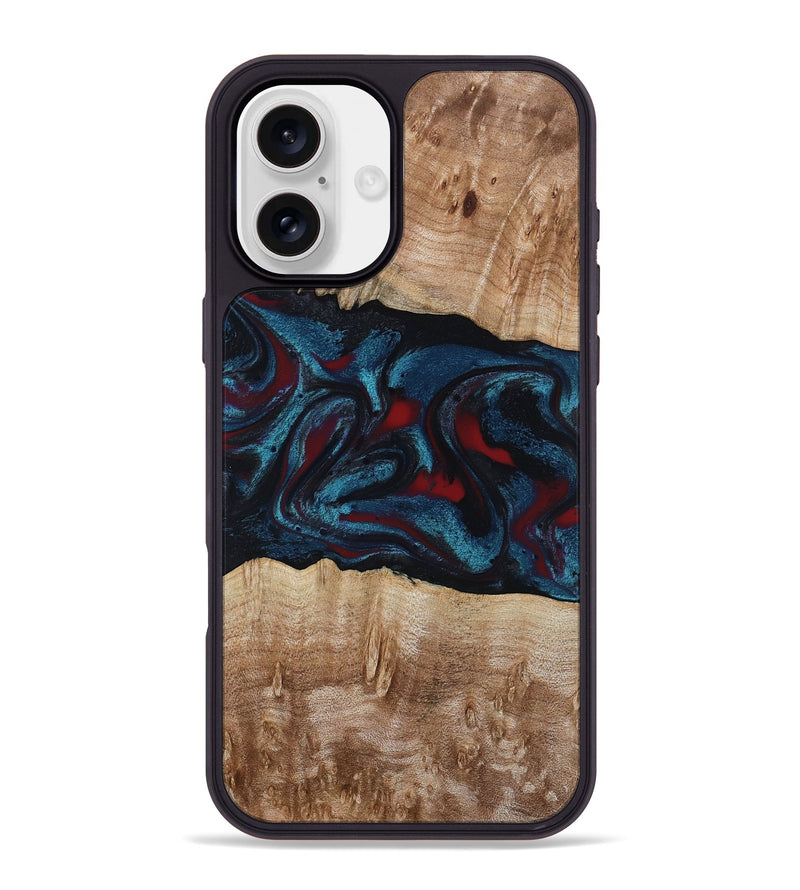 iPhone 16 Plus Wood Phone Case - Rhea (Red, 794806)