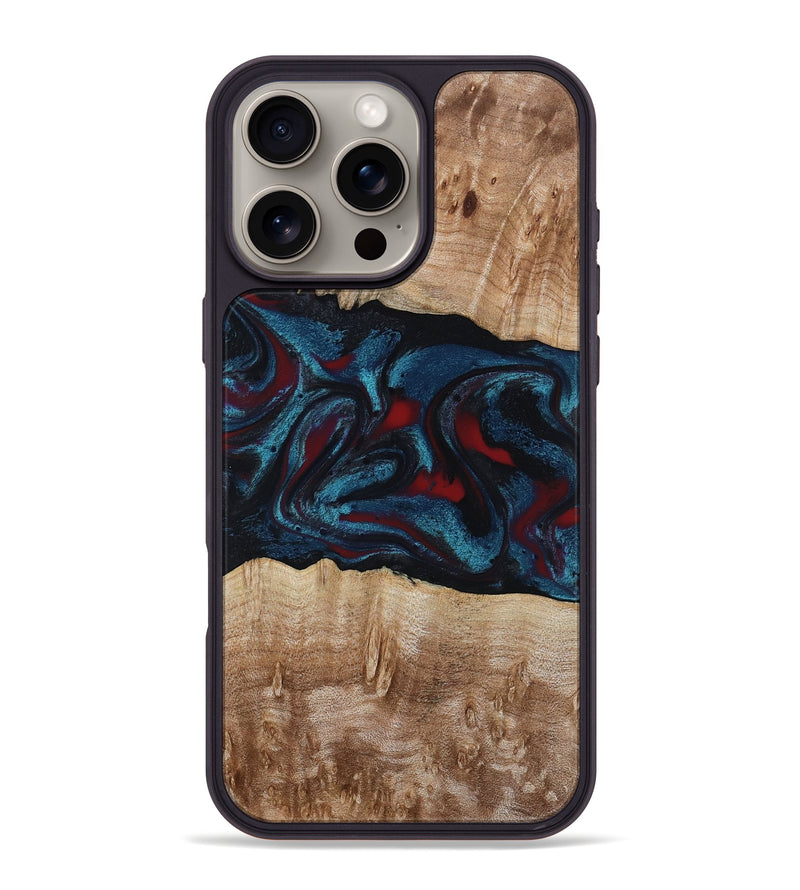 iPhone 16 Pro Max Wood Phone Case - Rhea (Red, 794806)