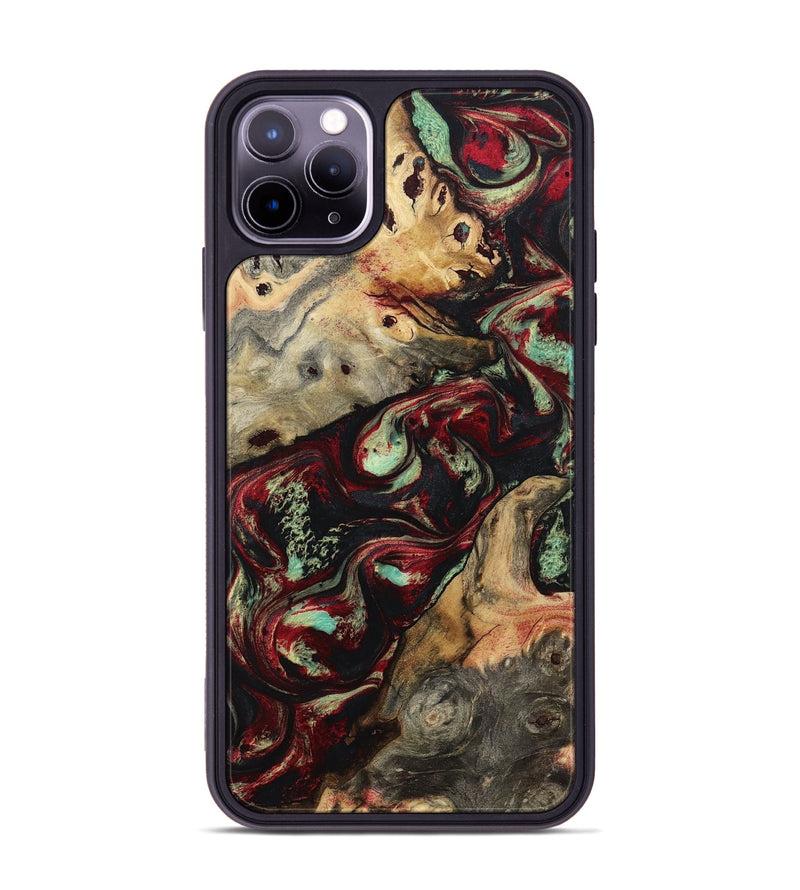 iPhone 11 Pro Max Wood Phone Case - Danette (Red, 794812)