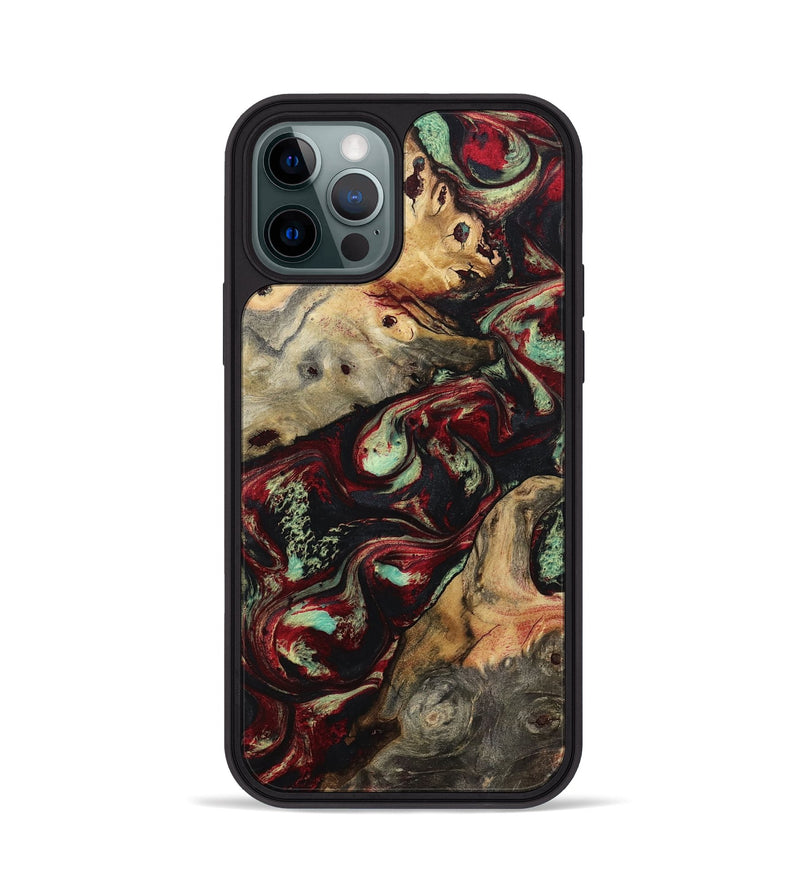 iPhone 12 Pro Wood Phone Case - Danette (Red, 794812)