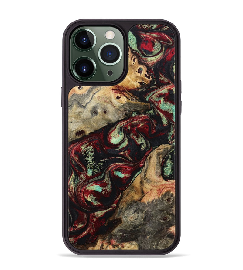 iPhone 13 Pro Max Wood Phone Case - Danette (Red, 794812)