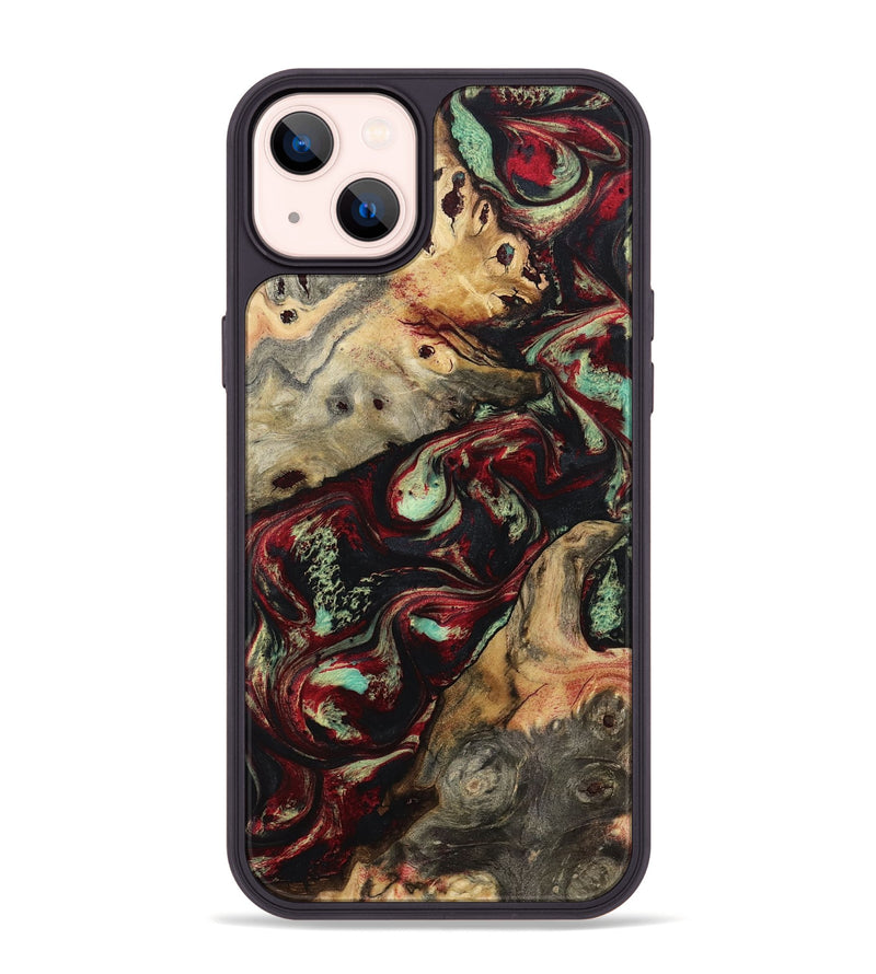 iPhone 14 Plus Wood Phone Case - Danette (Red, 794812)