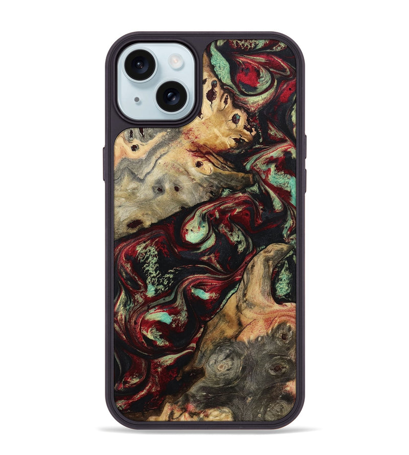 iPhone 15 Plus Wood Phone Case - Danette (Red, 794812)