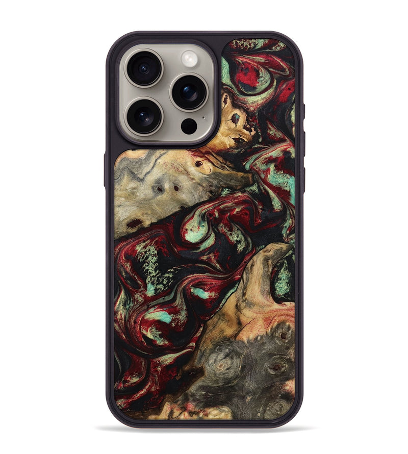 iPhone 15 Pro Max Wood Phone Case - Danette (Red, 794812)