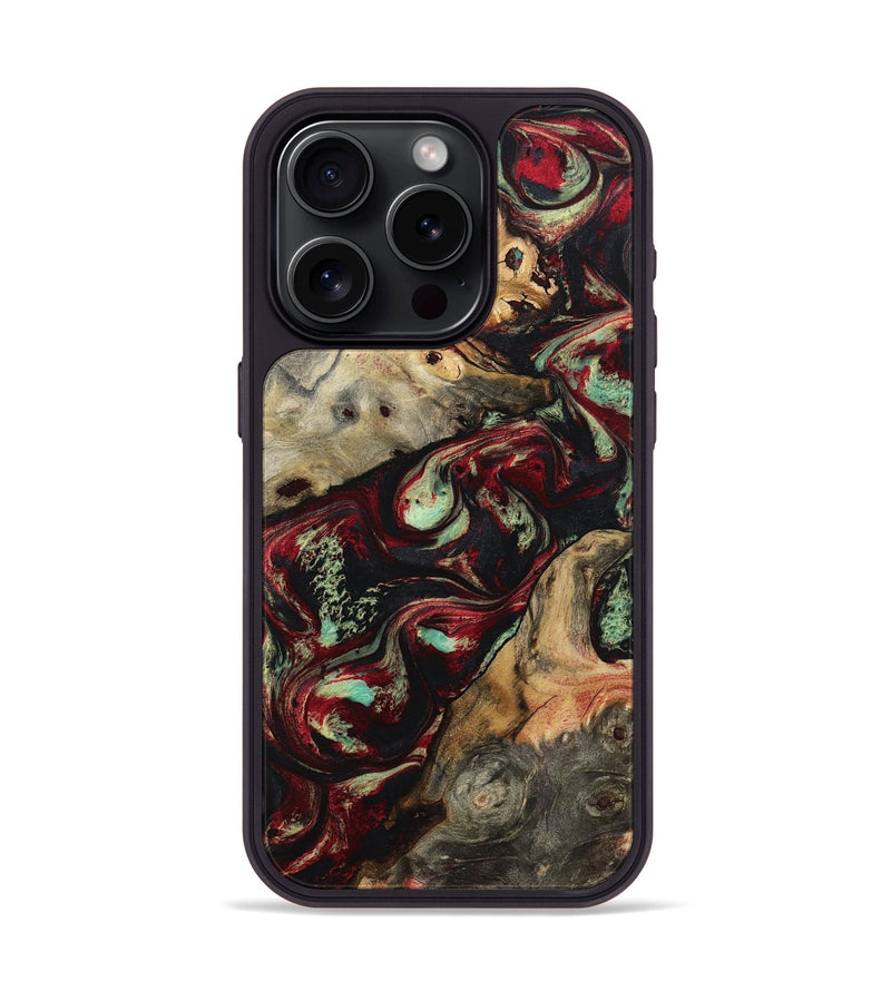 iPhone 15 Pro Wood Phone Case - Danette (Red, 794812)