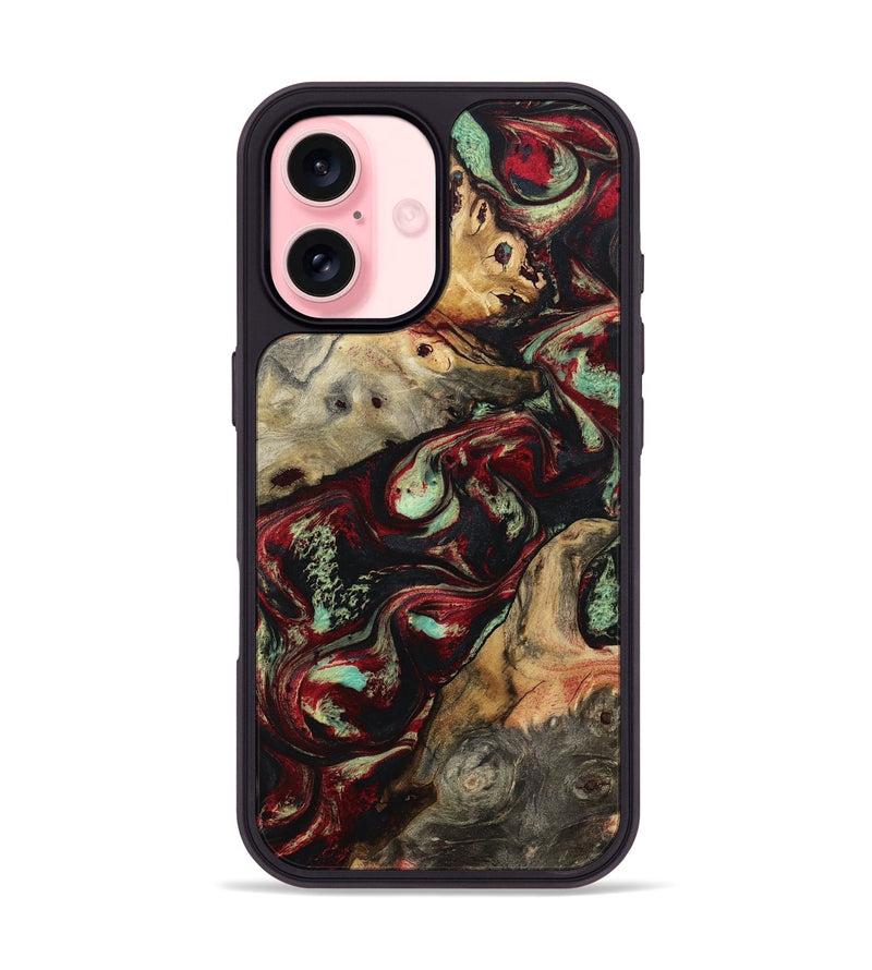 iPhone 16 Wood Phone Case - Danette (Red, 794812)