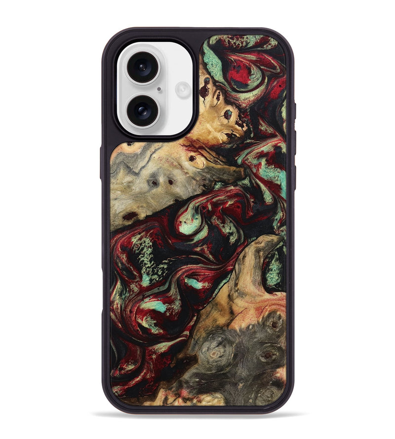iPhone 16 Plus Wood Phone Case - Danette (Red, 794812)