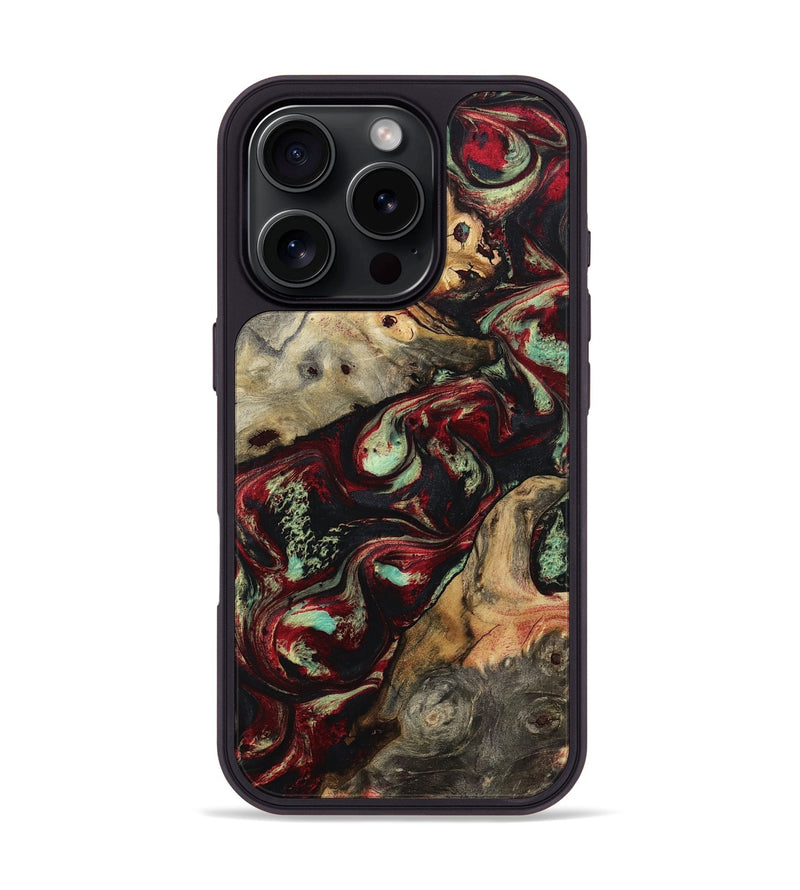 iPhone 16 Pro Wood Phone Case - Danette (Red, 794812)