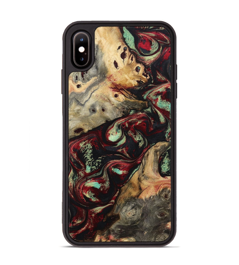 iPhone Xs Max Wood Phone Case - Danette (Red, 794812)