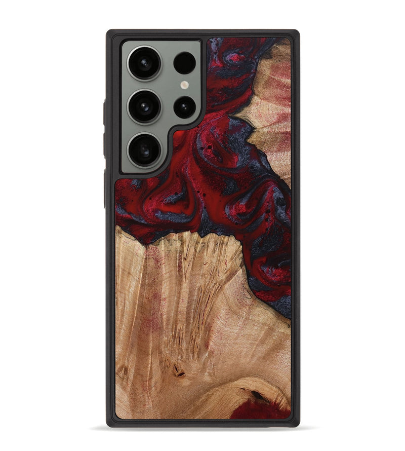 Galaxy S23 Ultra Wood Phone Case - Debora (Red, 794813)