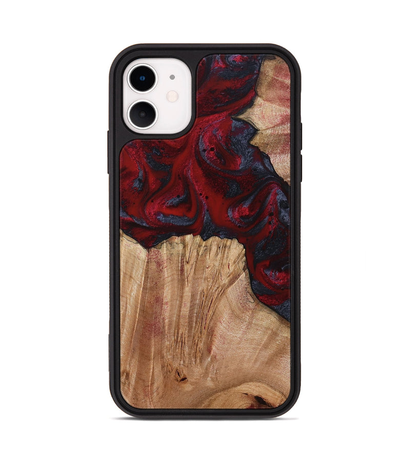 iPhone 11 Wood Phone Case - Debora (Red, 794813)
